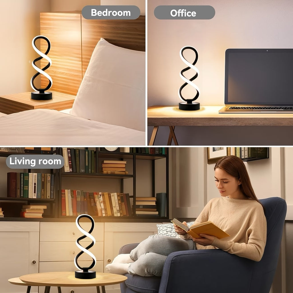 LED-skrivebordslampe med 3 lysfarger – for kontor og hjemmebruk