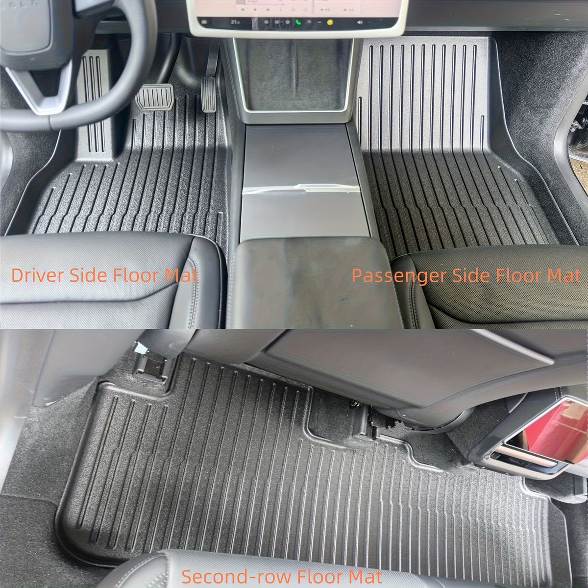 Gulvmatter til Tesla Model Y Juniper 2025/2026 – 10-delers komplett sett
