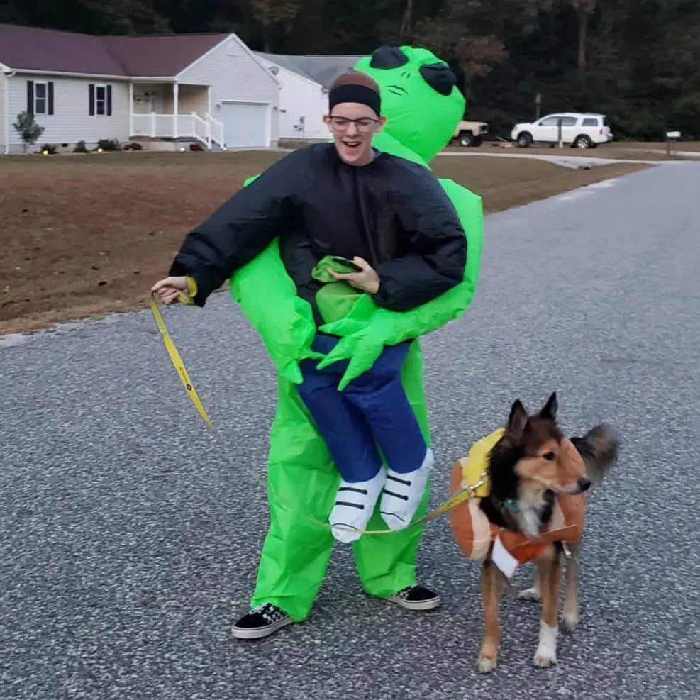 Oppblåsbart ET-alien kostyme for voksne – Halloween, fest og scene