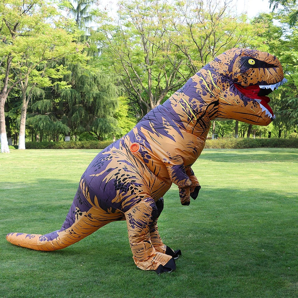 Oppblåsbar T-Rex dinosaurkostyme for voksne – Halloween, cosplay og fest